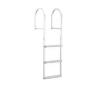 VEVOR Échelle de Ponton 3 Marches Amovible, Échelle de Baignade en Alliage d'Aluminium pour Quai, Lac, Piscine et Bateau, Capacité de Charge 227 kg, avec Mains Courantes, Marches Antidérapantes en PP