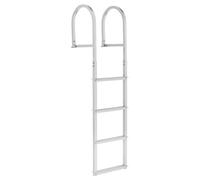 VEVOR Échelle de Ponton 4 Marches Amovible, Échelle de Baignade en Alliage d'Aluminium pour Lac, Bateau, Piscine et Quai, Capacité de Charge 227 kg, avec Mains Courantes, Marches Antidérapantes en PP