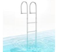 VEVOR Échelle de Ponton 4 Marches Amovible, Échelle de Baignade en Alliage d'Aluminium pour Lac, Bateau, Piscine et Quai, Capacité de Charge 227 kg, avec Mains Courantes, Marches Antidérapantes en PP