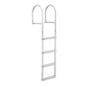 VEVOR Échelle de Ponton 4 Marches Amovible, Échelle de Baignade en Alliage d'Aluminium pour Lac, Piscine, Quai et Bateau, Capacité de Charge 227 kg, avec Mains Courantes, Marches Antidérapantes en PP