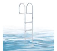 VEVOR Échelle de Ponton 4 Marches Amovible, Échelle de Baignade en Alliage d'Aluminium pour Lac, Piscine, Quai et Bateau, Capacité de Charge 227 kg, avec Mains Courantes, Marches Antidérapantes en PP