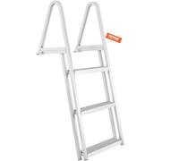 VEVOR Échelle de quai 3 marches amovible, échelle de bateau ponton en alliage d'aluminium, grande capacité de charge 158,7 kg , facile à installer pour bateaux, lacs, piscines, embarquement marin