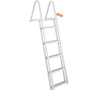 VEVOR Échelle de quai 5 marches amovible, échelle de bateau ponton en alliage d'aluminium, grande capacité de charge 158,7 kg , facile à installer pour bateaux, lacs, piscines, embarquement marin