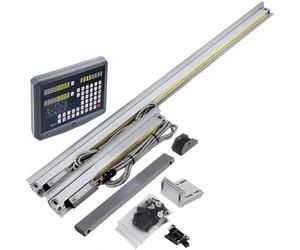 VEVOR Échelle Linéaire de Tour de Haute Précision 2 Axes 1140 et 390mm, Règle Électronique d'Échelles pour Fraiseuse Accessoires complets, Échelle Linéaire Numérique Afficheur DRO, 2 Pièces Fraisage