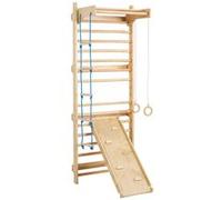 VEVOR Échelle Murale Suédoise 5 en 1 Bois Pin Capacité 99,8kg Jouet d'Escalade d'Intérieur Multicolore
