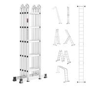 VEVOR Échelle Pliante Polyvalente 7 en 1 Portée 5,75 m 150 kg Cadre A 5 Marches