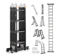 VEVOR Échelle Pliante Télescopique 7 en 1 - 4 65m avec Échafaudage - Alu Renforcé 150kg