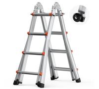 VEVOR Échelle télescopique à cadre en A, échelle extensible compacte en aluminium, 4000 mm, échelle de camping-car pliable portable multifonction pour devoirs, toit intérieur et extérieur, 149,7 kg