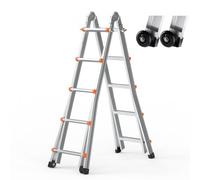 VEVOR Échelle télescopique à cadre en A en aluminium 5990 mm 149,7 kg extérieur