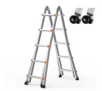 VEVOR Échelle télescopique à Cadre en A, échelle Extensible compacte en Aluminium, 5990 mm, échelle de Camping-Car Pliable Portable Multifonction pour devoirs, Toit intérieur et extérieur, 149,7 kg