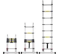 VEVOR Échelle Télescopique Aluminium Extensible 5 m 170 kg Barre Stabilisatrice