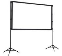 VEVOR Écran de Projection de 213,4 cm avec 2 Trépieds, Toile de Projection Portable et Infroissable, Grand Angle de Vision 160°, 16:9 4K HD, avec Sac de Transport, pour Vidéoprojecteurs Cinéma Maison
