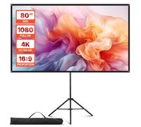 VEVOR Écran de projection 203,2 cm (16:9) – Trépied, toile portable infroissable, 160°