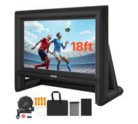 VEVOR Écran de Projection Gonflable Diagonale de 549 cm, Format 16:9, 600D, Lavable, avec Sac de Rangement Portable, Installation Facile, pour Extérieur, Cinéma Maison, Soirée à Thème, Piscine