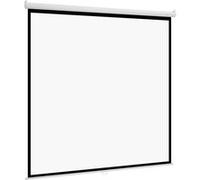 VEVOR Écran de Projection Manuel 3048 mm 1:1 4K 1080 HD, Toile de Vidéoprojecteur Murale, Rétractable avec Câble de Traction, Angle de Vision Étendu, pour Cinéma Domicile, Bureau, Classe de Classe