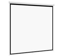 VEVOR Écran de Projection Manuel 3048 mm 1:1 4K 1080 HD, Toile de Vidéoprojecteur Murale, Rétractable avec Câble de Traction, Angle de Vision Étendu, pour Cinéma Domicile, Bureau, Classe de Classe