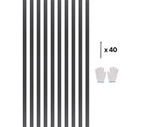 Lot de 10 bordures de paysage en métal de 60 pouces, résistantes à la rouille, pliables pour jardin