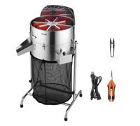 VEVOR Effeuilleuse Électrique 415 mm Coupe-bourgeons Inclinable avec Lame Acier Inoxydable, Machine à Effeuiller Hydroponique avec Sac de Collecte, pour Bourgeons Fleurs Feuilles, Herbes Aromatiques
