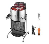 VEVOR Effeuilleuse Électrique 415 mm Coupe-bourgeons Inclinable avec Lame Acier Inoxydable, Machine à Effeuiller Hydroponique avec Sac de Collecte, pour Bourgeons Fleurs Feuilles, Herbes Aromatiques