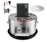 VEVOR Effeuilleuse Électrique Manuel 37 cm Coupe-bourgeons Lame Acier Inox, Découpe Hydroponique Humide et Sèche avec Plateau, Couvercle Transparent, pour Bourgeons Fleurs Feuilles, Herbes Aromatiques