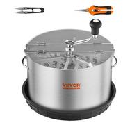 VEVOR Effeuilleuse Manuelle 39,5 cm Coupe-feuilles avec Lames en Acier Inoxydable Machine à Effeuiller avec Paire de Ciseaux Sécateur à Main Lame Dentelée Inclus Coupe Herbe Humide Sèche pour Herbes