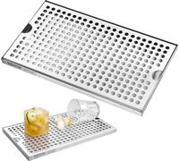 VEVOR Plateau Égouttoir pour Colonne à Bière, Plateau d'Égouttement en Inox 304 avec 4 Coussinets en Caoutchouc Antidérapants et Couvercle Amovible, Bac d'Égouttement pour Bar, Restaurant, Café