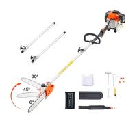 VEVOR Élagueuse Thermique sur Perche 2 Temps 43 cc Rotative Guide-chaîne 25,4 cm