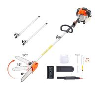VEVOR Élagueuse Thermique sur Perche 2 Temps 43 cc Rotative Guide-chaîne 25,4 cm