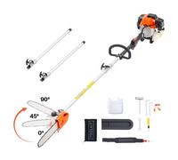 VEVOR Élagueuse Thermique sur Perche 2 Temps 43 cc Rotative Guide-chaîne 25,4 cm