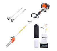 VEVOR Élagueuse Thermique sur Perche à 2 Temps, 33 cc, Élagueuse sans Fil à Essence, avec Perche Extensible 2,04-3,54 m, Guide-chaîne 20,3 cm, Réservoir de Carburant 850 ml, pour Élagage des Arbres