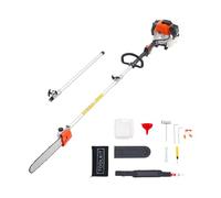 VEVOR Élagueuse Thermique sur Perche à 2 Temps, 52 cc, Élagueuse sans Fil à Essence, avec Perche Extensible 2,2 m-2,94 m, Guide-chaîne 35,6 cm, Réservoir de Carburant 850 ml, pour Élagage des Arbres