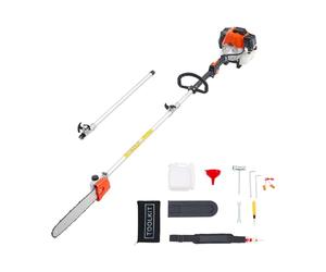 VEVOR Élagueuse Thermique sur Perche à 2 Temps, 52 cc, Élagueuse sans Fil à Essence, avec Perche Extensible 2,2 m-2,94 m, Guide-chaîne 35,6 cm, Réservoir de Carburant 850 ml, pour Élagage des Arbres