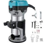 VEVOR Elektrik Défonceuse à bois manuelle 800 W, Défonceuse à une main 30000 tr/min, Chanfreineuse à bois, 3 pinces de serrage, Soft-Start, alliage d'aluminium, variateur de vitesse, Défonceuse électr