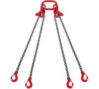 Elingue Chaîne 4 Brins G80 10 mm x 300 cm avec Crochets de Levage 8344 kg