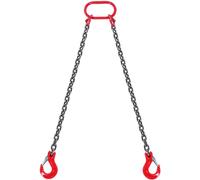 VEVOR Élingue Chaîne de Levage à 2 Brins avec Crochets, 8 mm x 150 cm, Capacité de Charge Sécurisée 2993 kg, Grade 80, pour Chariot Élévateur, Palan à Moteur, Quai, Chantier de Construction, Usine