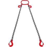 VEVOR Élingue Chaîne de Levage à 2 Brins avec Crochets et Ajusteurs, 8 mm x 180 cm, Capacité de Charge 2993 kg, Grade 80, pour Chariot Élévateur, Palan à Moteur, Quai, Chantier de Construction, Usine