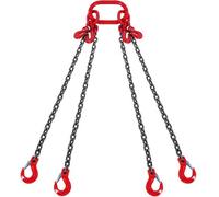 VEVOR Élingue Chaîne 4 Brins G80 6 mm x 150 cm avec Crochets de Levage 2993 kg