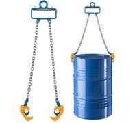 VEVOR Élingue Chaîne Levage de Fûts à 2 Brins avec Crochets de Sécurité, 6 mm x 54 cm, Capacité de Charge 1 t, Chaîne de Levage Robuste G80, pour Chantier de Construction, Usines, Entrepôts, Quais