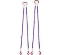 VEVOR Élingue Sangle de Levage à 2 Brins Polyester avec Crochets, 1,5 m, Lot de 2, Capacité 2 t, Sangles de Levage Robustes Résistantes à l'usure pour Chantier de Construction, Usines, Quais, Ferme