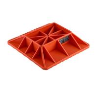 VEVOR Embase de Cric Tout Terrain Hi-Lift avec Support de Poignée, Base de Cric à Crémaillère 29,5x29,5 cm, avec Capacité de 3,18 T, pour la Plupart des Crics Agricoles avec Base 18,5x12 cm, Rouge