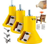 VEVOR Coupe-tenon, 25,4 mm et 38 mm et 50,8 mm, coupe-meubles en aluminium et en acier de qualité supérieure, avec deux lames droites et vis à bouton, kit Home Master, outil de démarrage co