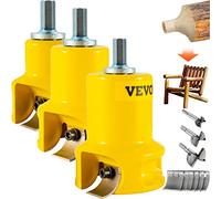 VEVOR Embouts à Tenonner 25,4 mm 38 mm et 50,8 mm Tenons à Épaules Coniques en Aluminium et Acier Solide Lames Courbées Kit de Démarrage pour Construction des Meubles en Bois Bricolage à la Maison