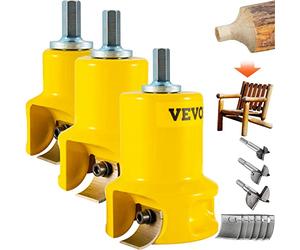 VEVOR Embouts à Tenonner 25,4 mm 38 mm et 50,8 mm Tenons à Épaules Coniques en Aluminium et Acier Solide Lames Courbées Kit de Démarrage pour Construction des Meubles en Bois Bricolage à la Maison