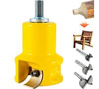 VEVOR Embouts à Tenonner 38 mm Tenons à Épaules Coniques en Aluminium et Acier Coupe-tenon avec Lames Courbées Kit de Démarrage pour Construction des Meubles en Bois Bricolage Domicile Menuiserie