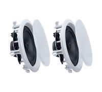 VEVOR Enceinte Encastrable Plafond 203,2 mm Enceintes de Plafond 1 Paire pour Intérieur Humide, Home Cinéma, Porche Couvert, avec Son Hi-Fi, Puissance de Crête Simple 150 W, 2 Voies Montage Affleurant