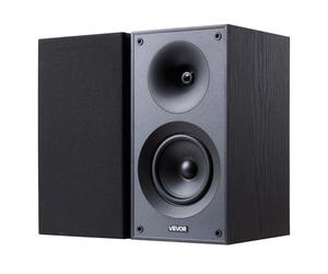 VEVOR Enceintes Bibliothèque Passives, 300 W, Paire Enceinte d'Étagère Stéréo avec Woofer 133,35 mm Tweeter 25,4 mm, Grille Amovible, Réponse en Fréquence 65 Hz-20 kHz, Boîtier Bois, pour Home Cinéma