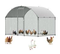 VEVOR Enclos Poulailler Métal 3 x 2 x 2 m Parc à Poules Grillagé avec Couverture, Verrou de Sécurité, Toit en Dôme, Grande Cage Extérieure pour Poules, Canards, Lapins, Volailles, de Jardin, Ferme