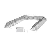 VEVOR Enclos du poulailler, 600 x 400 x 61,5 cm (L x L x H), Tunnels de Poulet pour la Cour, poulailler Portable pour l’extérieur avec Cadres d’Angle, 2 Ensembles, adapté aux Poulets, Canards, Lapins