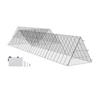 VEVOR Enclos pour poulailler, 729 x 200 x 61,5 cm, tunnels de poulets pour la cour, poulaillers portables pour l’extérieur avec cadres d’angle, 2 ensembles, cage adapté aux poulets, canards et lapins