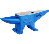 VEVOR Enclume à corne unique en acier 39 kg, outils de forgeage en acier Enclume à trou rond & carré, forgeron robuste, bijoutier, outil de travail du métal durable & robuste Bleu